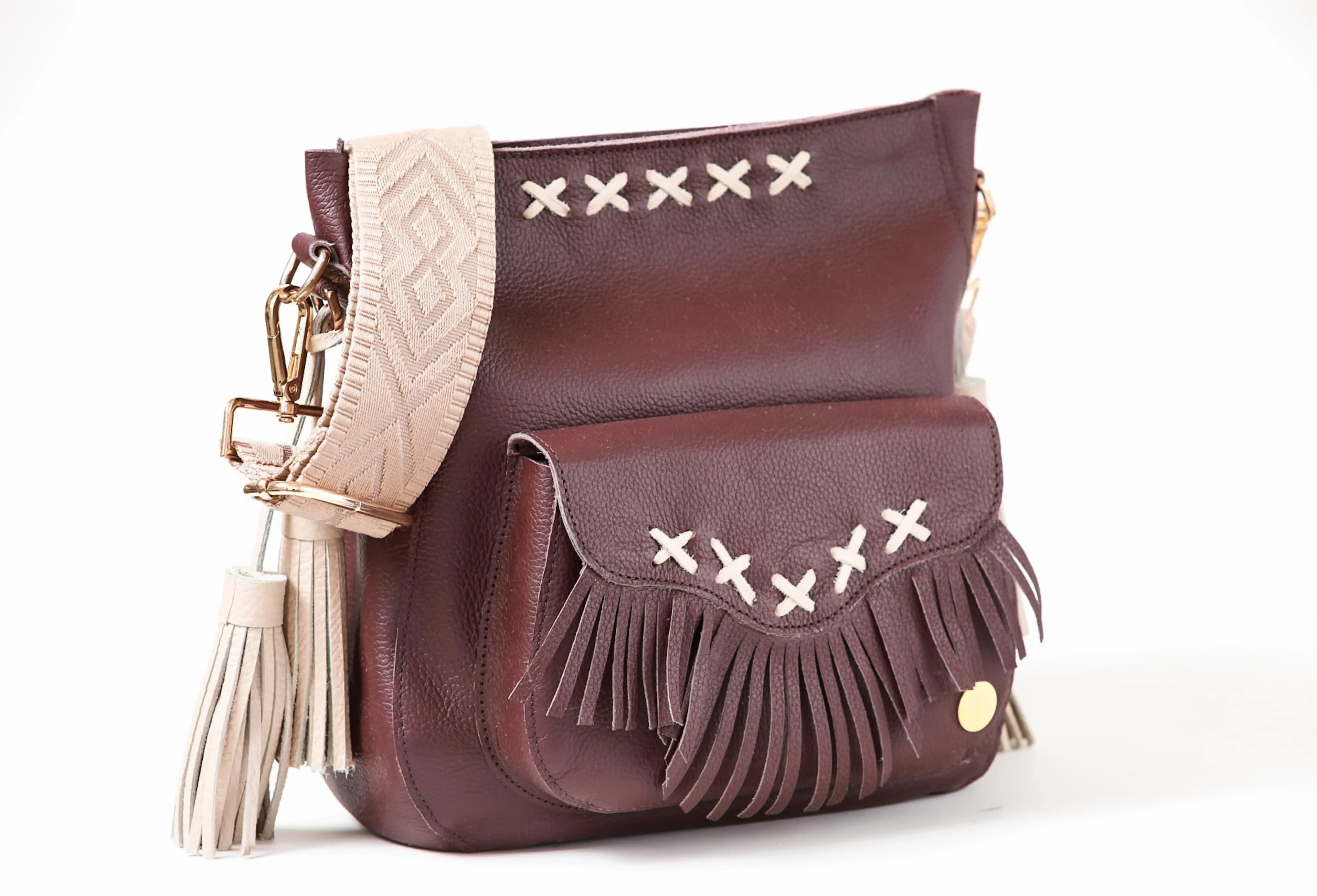 Maria X - Burgundy  Crossbody Bag