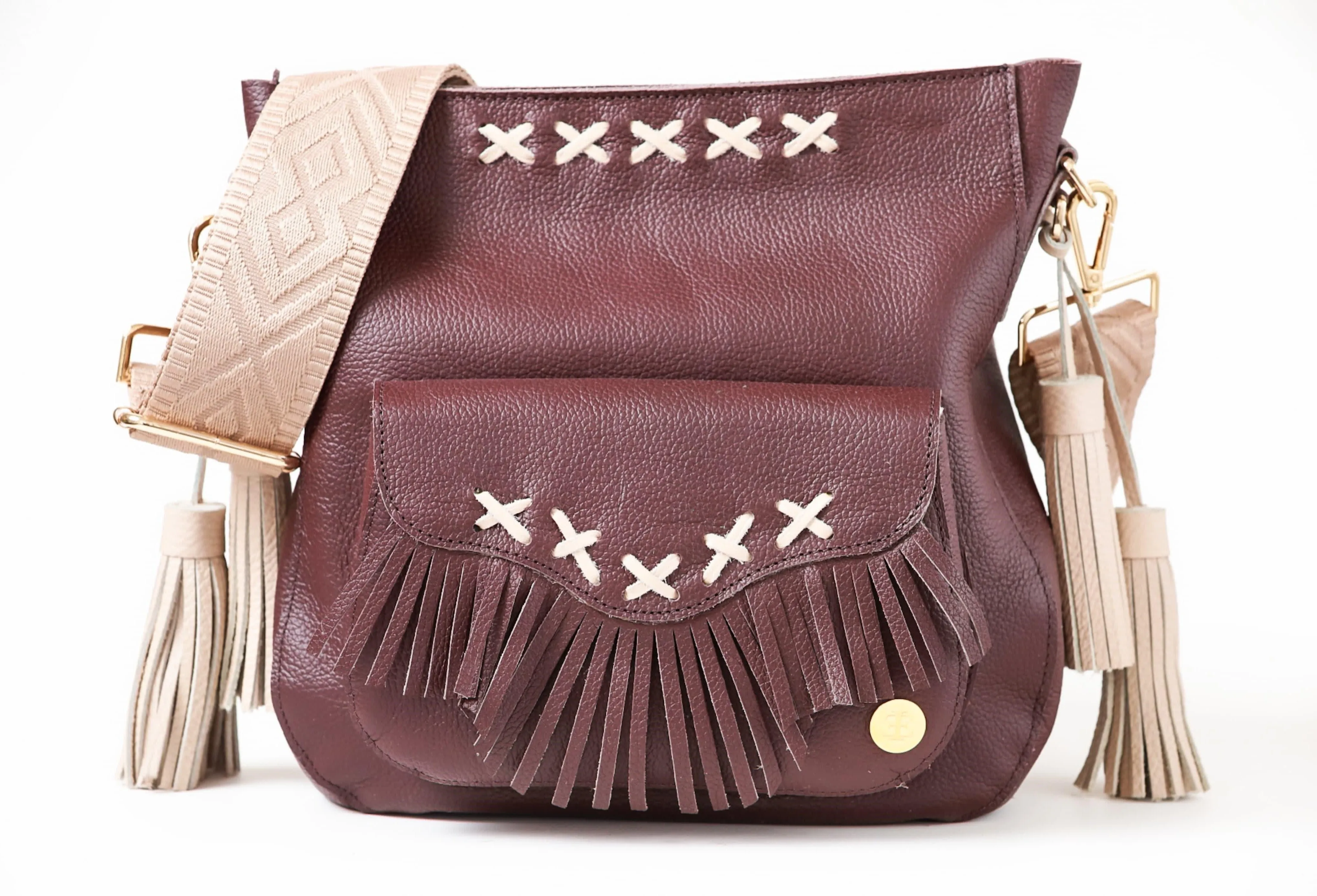 Maria X - Burgundy  Crossbody Bag