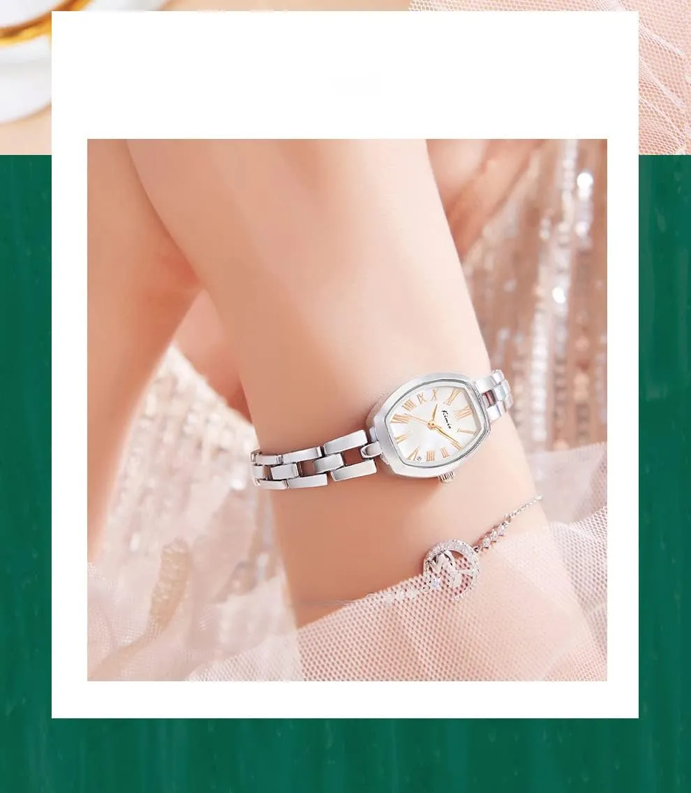 MASTOP Fashion Watch for Women Bucket Type Square Case Diamonds Quartz Analog Display Waterproof Elegant Ladies Watches