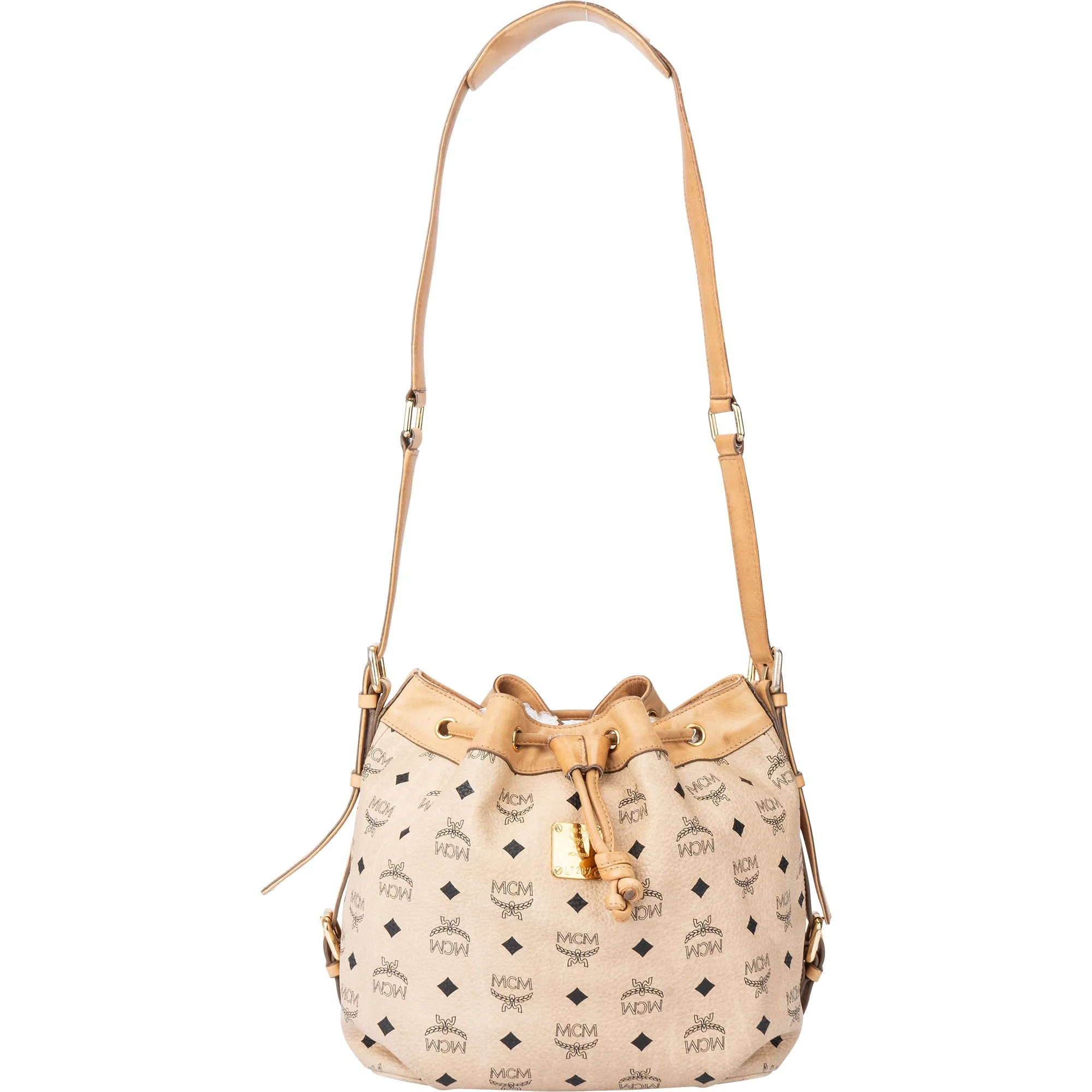 MCM Visetos Monogram Bucket Crossbody Bag