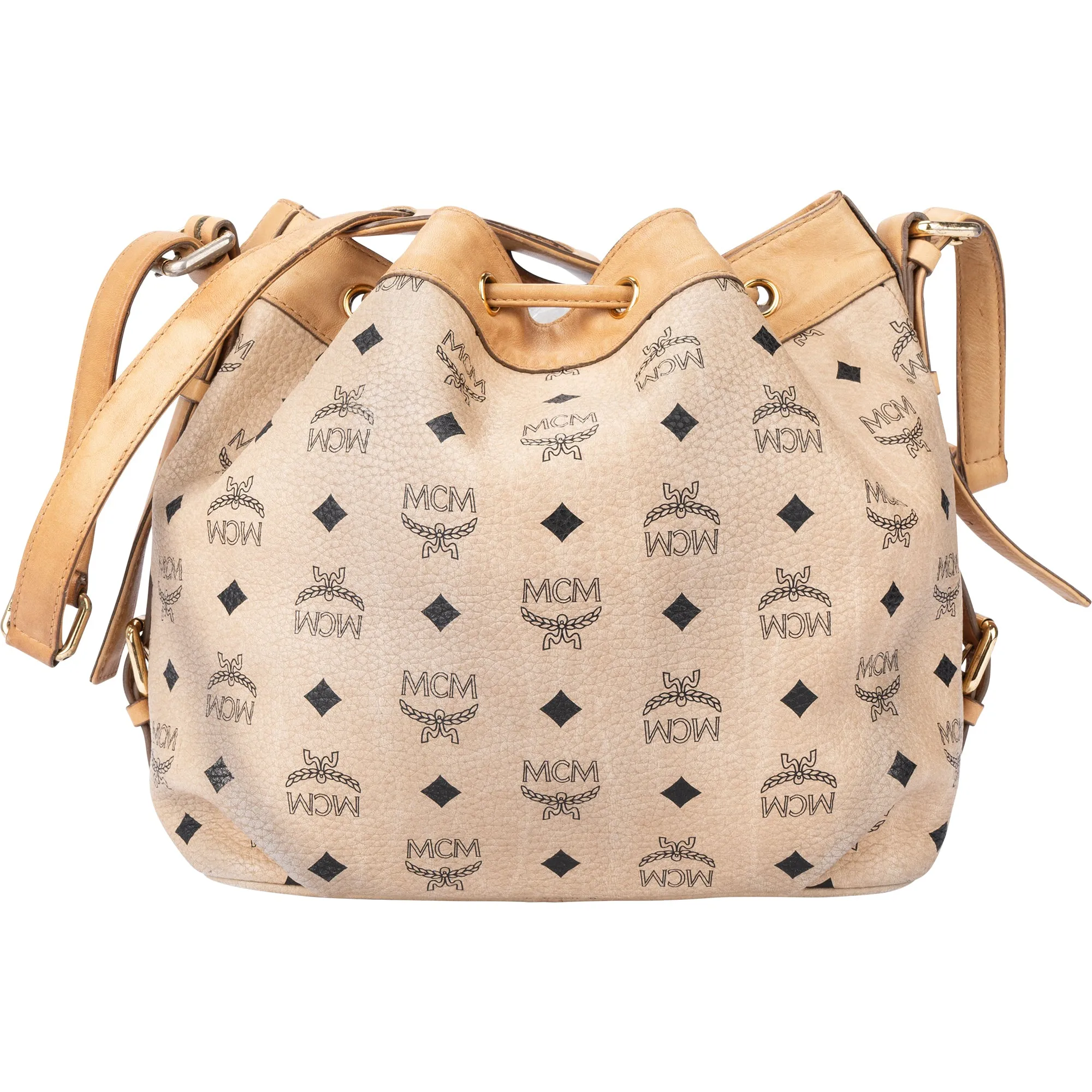 MCM Visetos Monogram Bucket Crossbody Bag