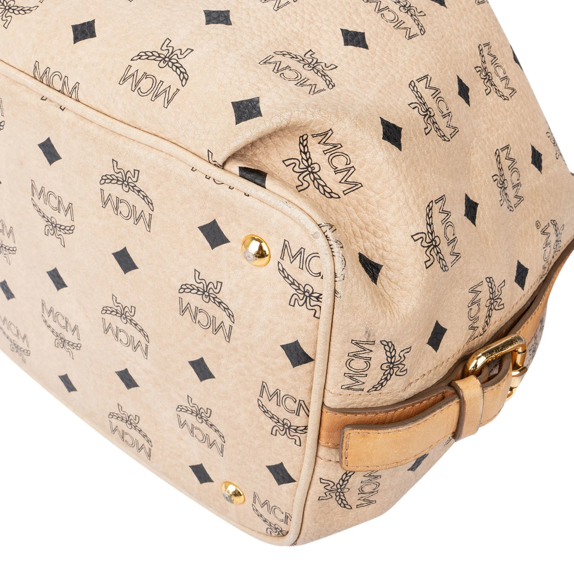 MCM Visetos Monogram Bucket Crossbody Bag