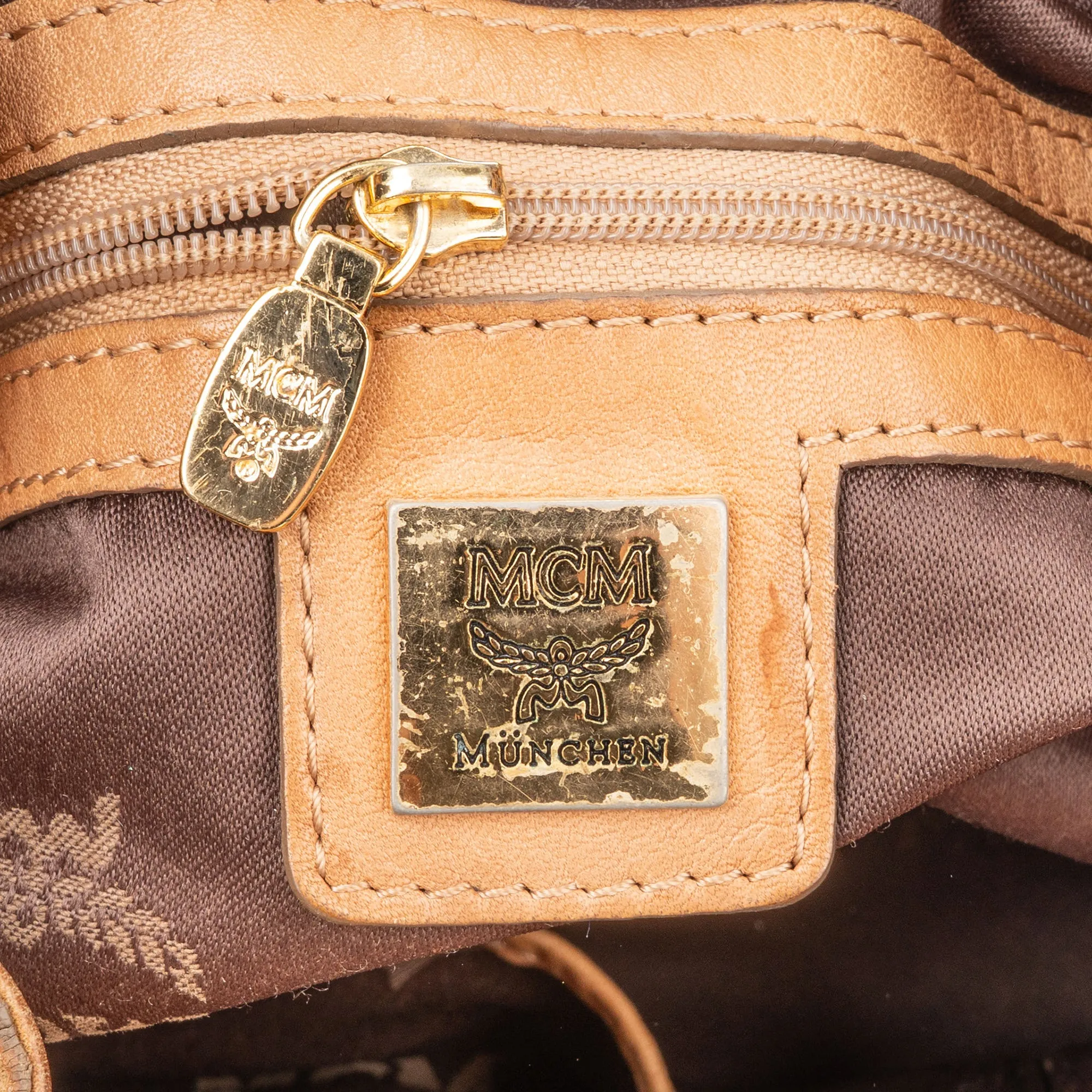 MCM Visetos Monogram Bucket Crossbody Bag