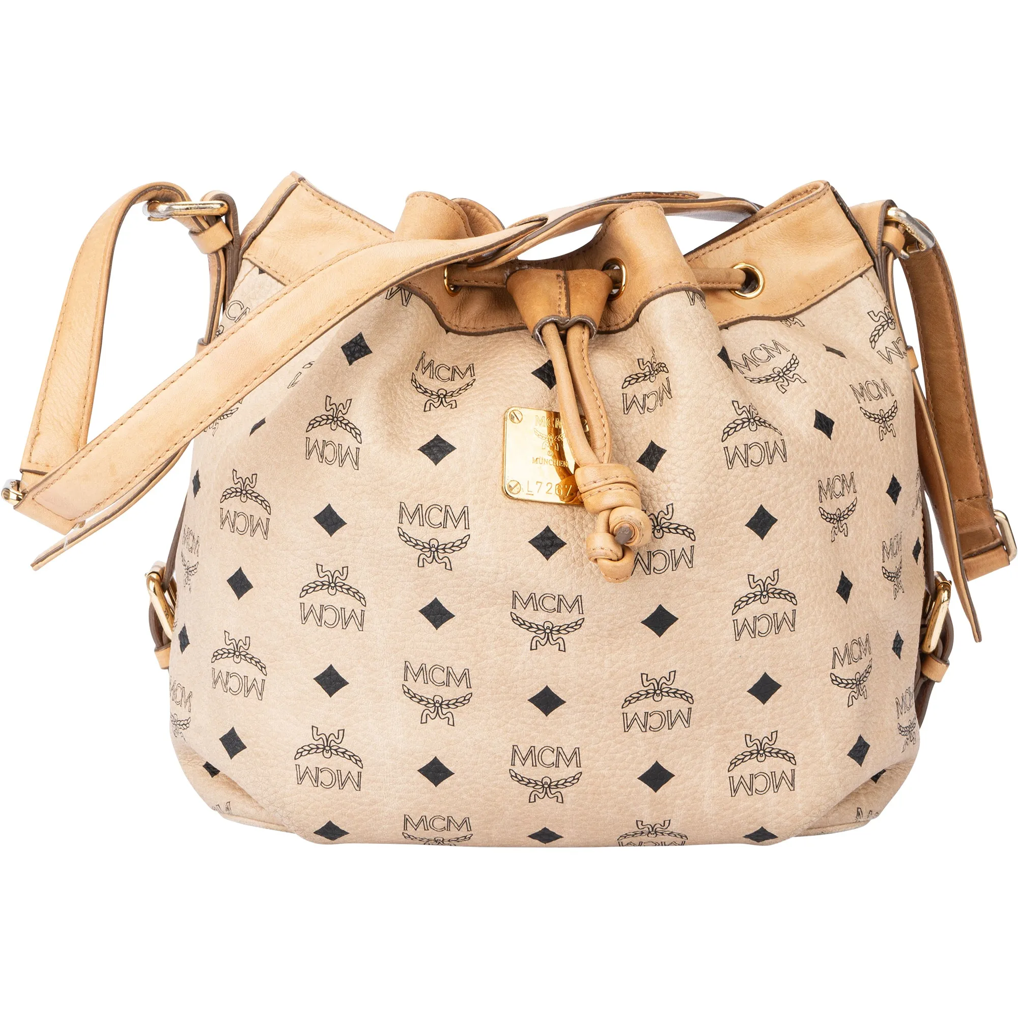 MCM Visetos Monogram Bucket Crossbody Bag