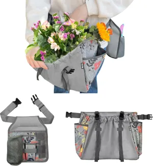 MDSTOP Gardening Apron Tool Belt Set, Garden Apron with Pockets for Women & Men, Garden Tool Organizer Belt, Harvest Apron for Gardeners Pick Fruit Weeding