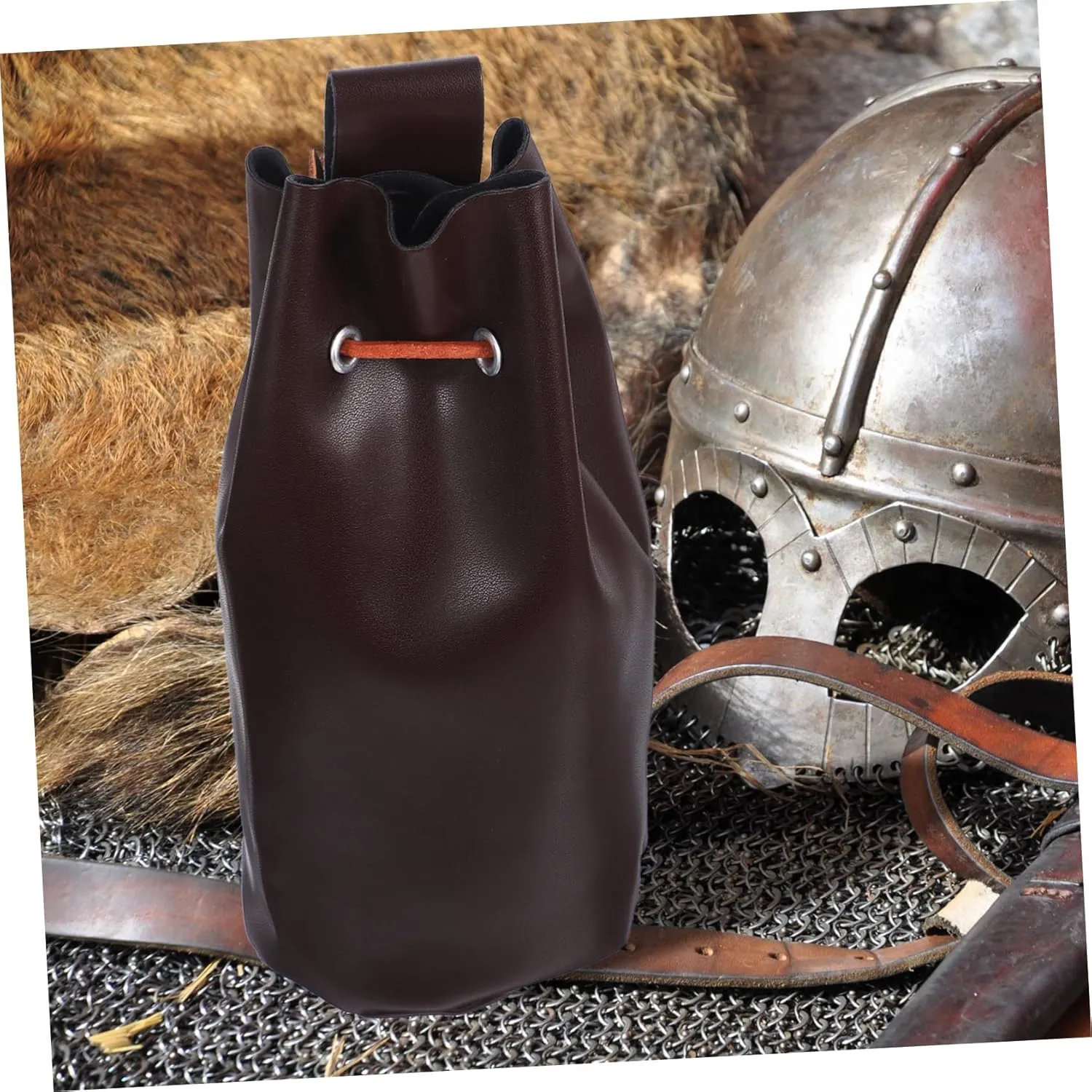 Medieval Knight Renaissance Pirate Cosplay Draw Waist Bag Accessories Bags Medieval Belt Pouch for