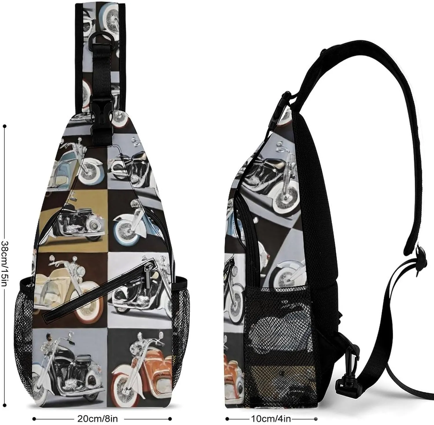 Men & Women Satchel Bookbags Travel Rucksack Daypack, Biker For Life Motorcycle Art Sling Bag Backpack Bag for Outdoor Travel Hiking - Compact Tool Backpack