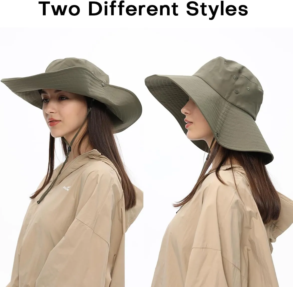Men Women Foldable Fishing Hat UPF 50  Sun Hats Bucket Boonie Hat for Hiking Garden Safari Beach SNH3M274D