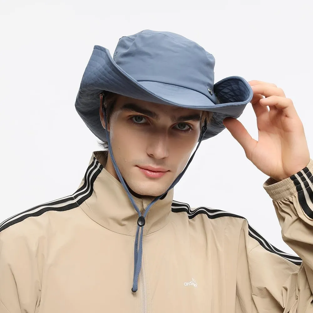 Men Women Foldable Fishing Hat UPF 50  Sun Hats Bucket Boonie Hat for Hiking Garden Safari Beach SNH3M274D