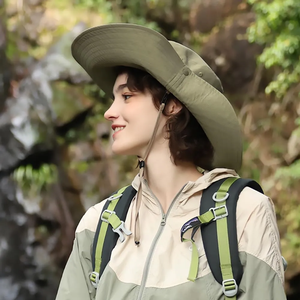 Men Women Foldable Fishing Hat UPF 50  Sun Hats Bucket Boonie Hat for Hiking Garden Safari Beach SNH3M274D