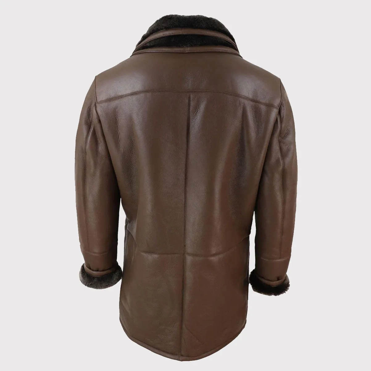 Men's 3/4 Length Sheepskin Duffle Coat
