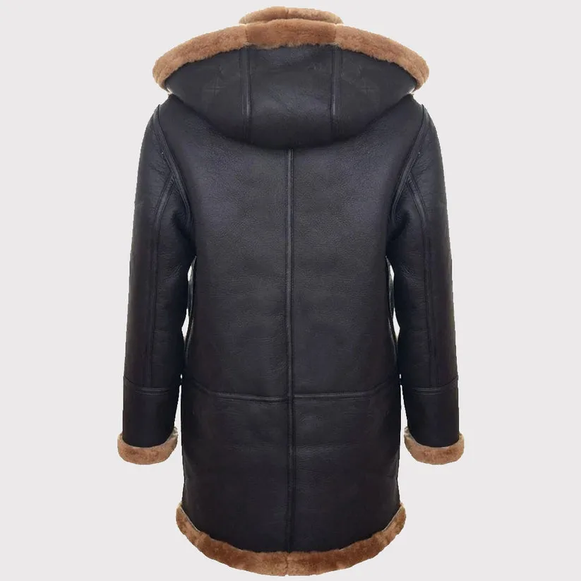Men’s Classic Shearling Sheepskin Duffle Coat