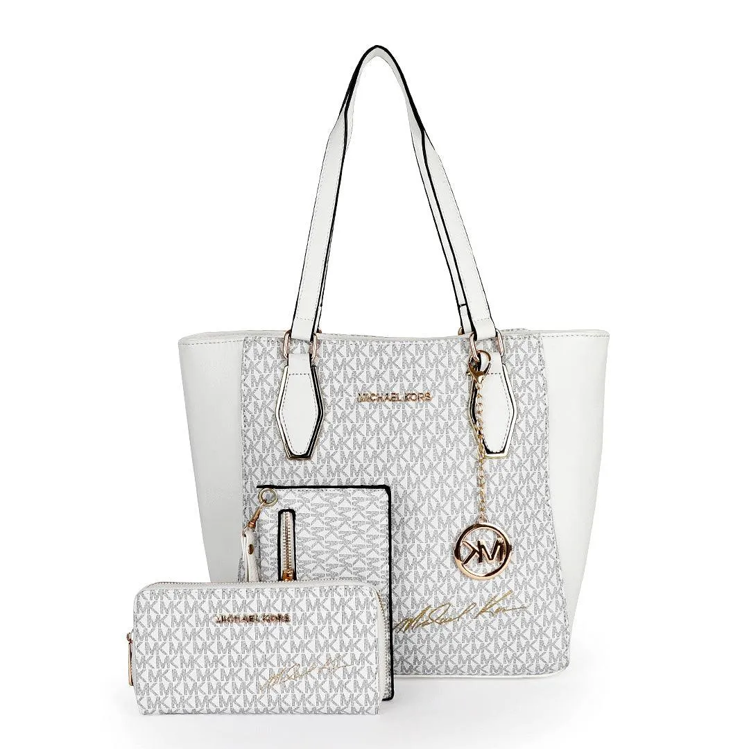 Michael Kors Voyager Tote Bag With Sling-White