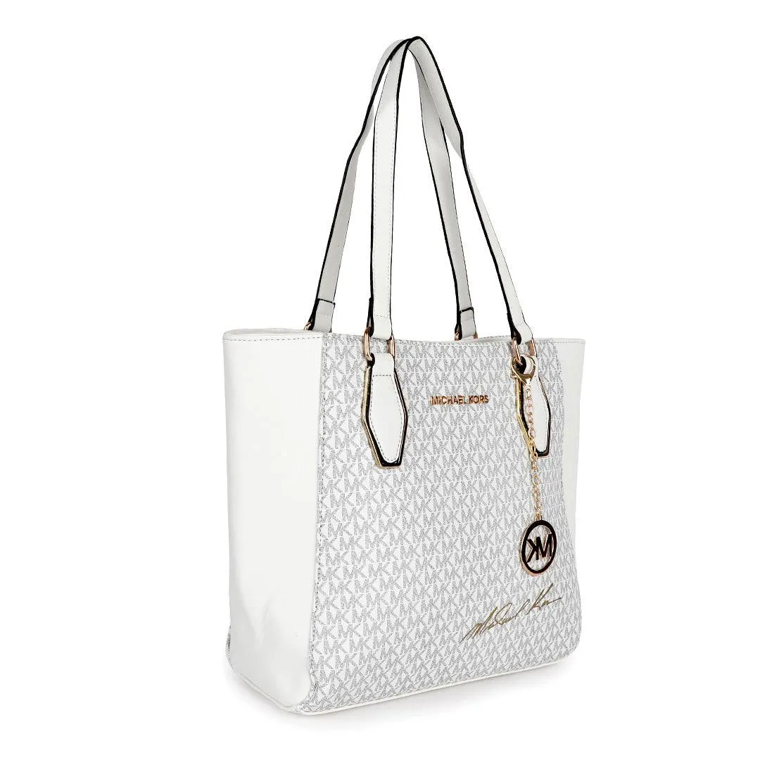 Michael Kors Voyager Tote Bag With Sling-White