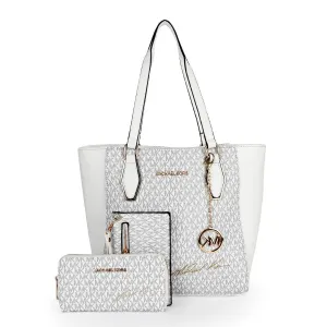 Michael Kors Voyager Tote Bag With Sling-White