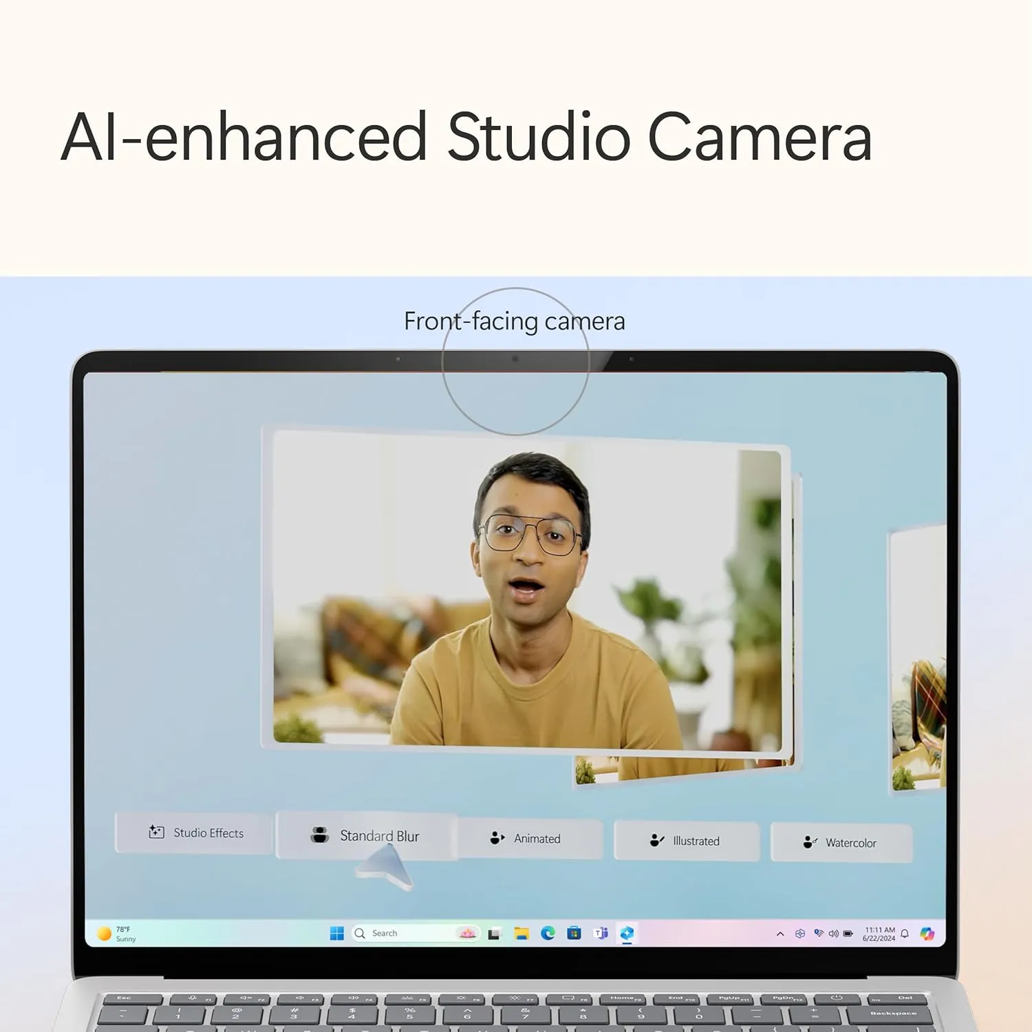 Microsoft Surface Laptop (2024), Windows 11 Copilot  PC, 13.8" Touchscreen Display, Snapdragon X Elite (12 core), 16GB RAM, 512GB SSD Storage, Platinum