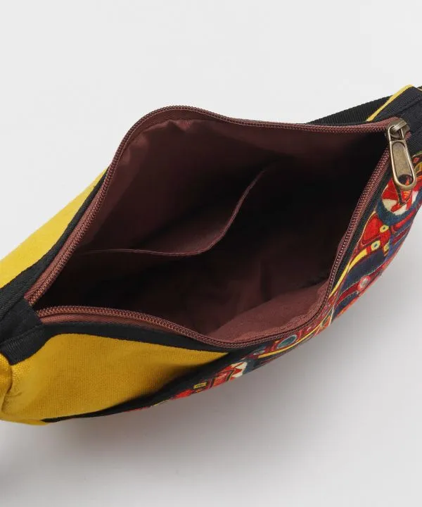 Mirror Work Pattern Round Shoulder Bag