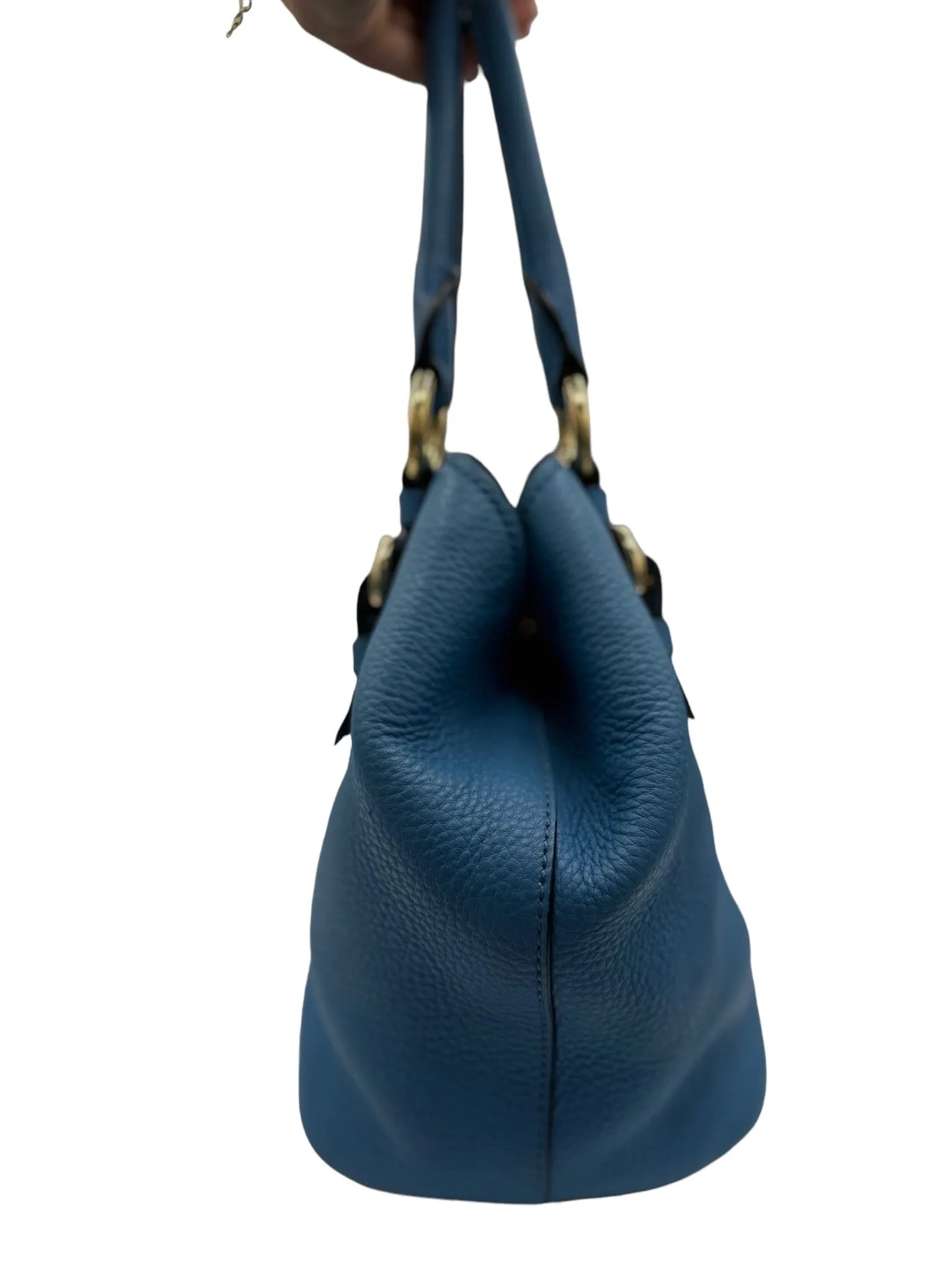 MIU MIU - Cobalt Vitello Phenix Leather Bucket Shoulder Bag
