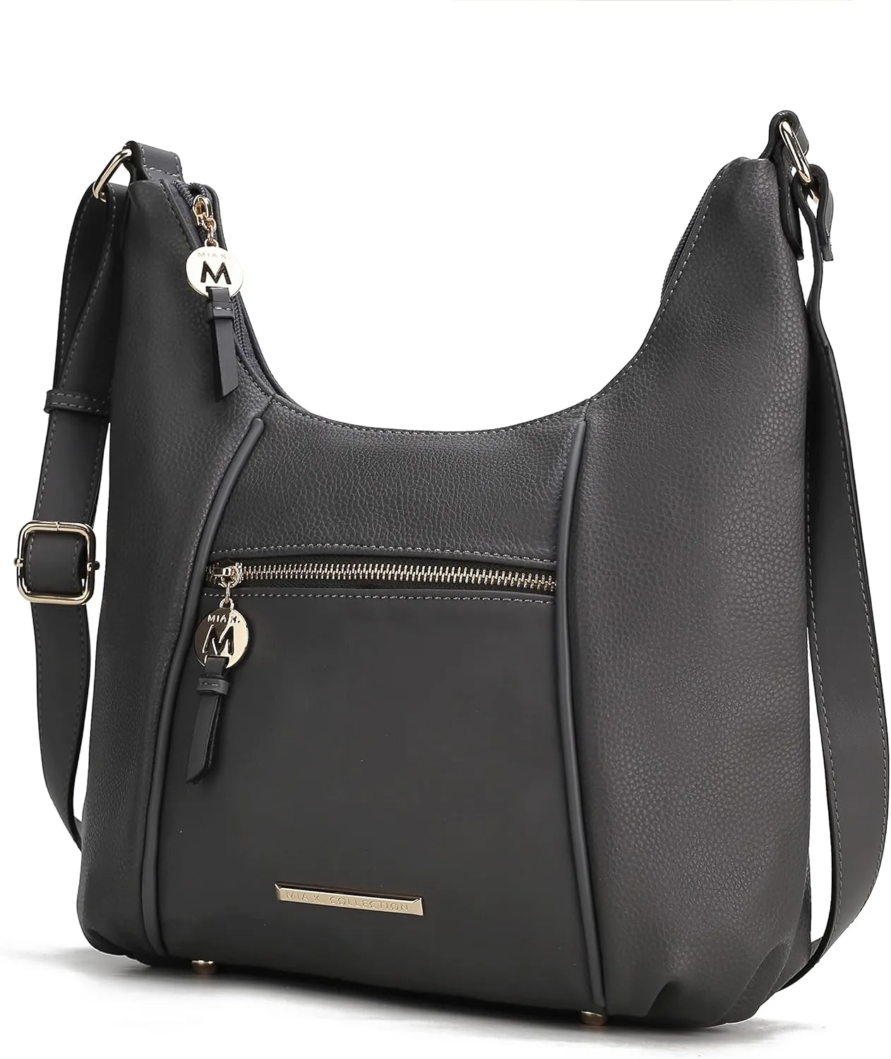 MKF Collection Crossbody Bag for Women – PU Leather Hobo Handbag – Designer Side Messenger Purse, Shoulder Crossover