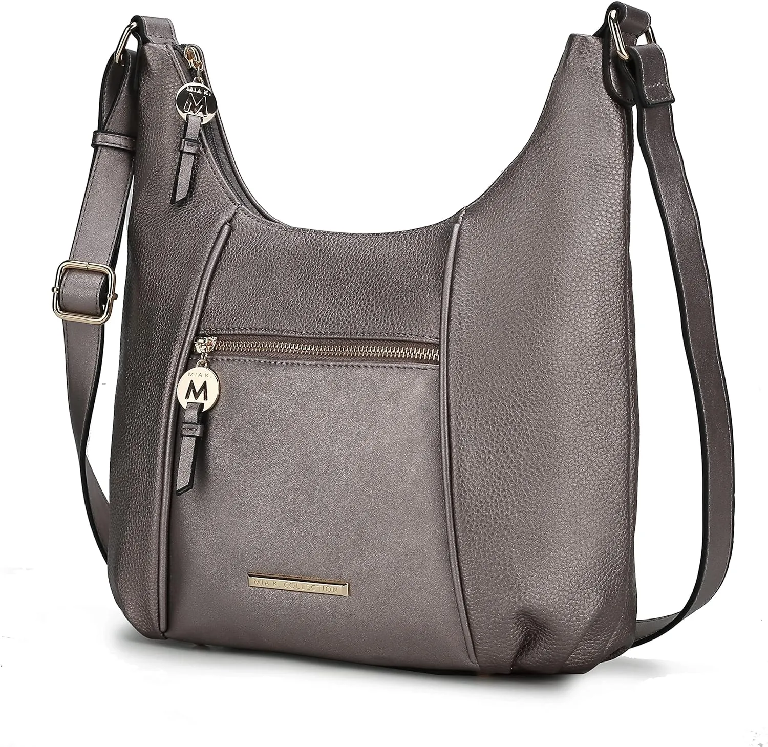 MKF Collection Crossbody Bag for Women – PU Leather Hobo Handbag – Designer Side Messenger Purse, Shoulder Crossover