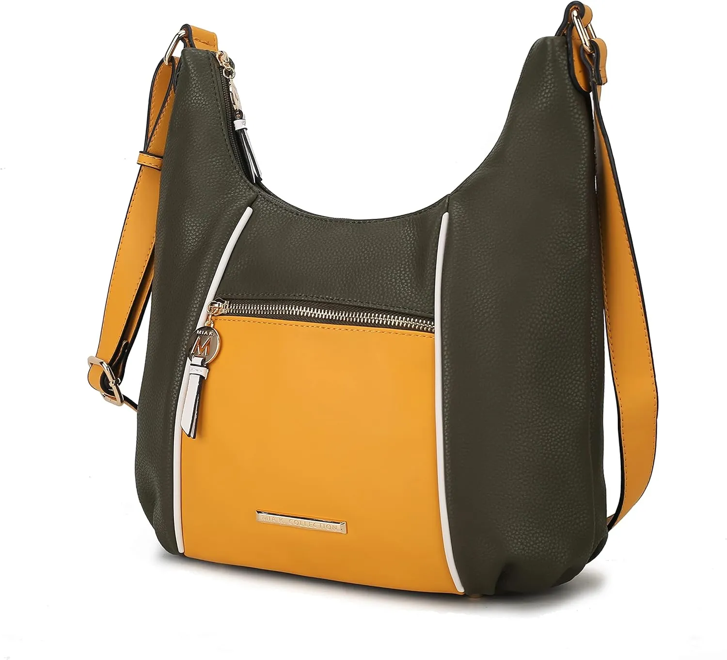 MKF Collection Crossbody Bag for Women – PU Leather Hobo Handbag – Designer Side Messenger Purse, Shoulder Crossover