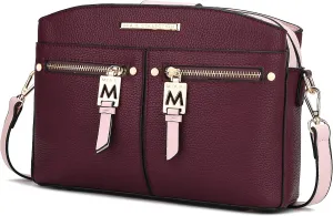 MKF Collection Crossbody Bag for Women, PU Leather Pocketbook Handbag, Side Messenger Bag, Shoulder Crossover Bag by Mia K