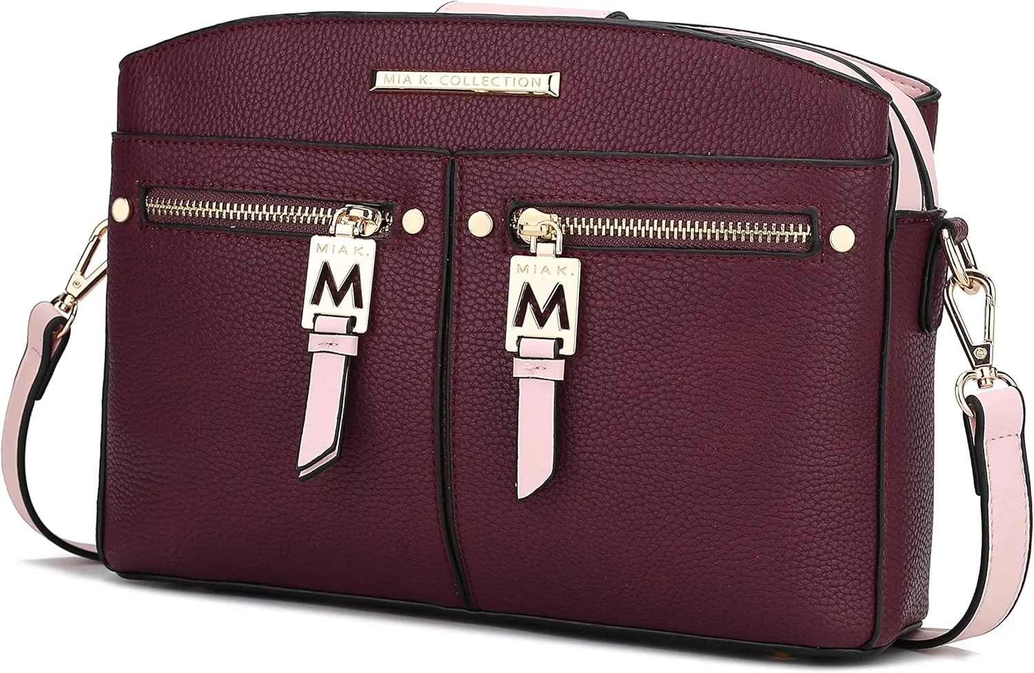 MKF Collection Crossbody Bag for Women, PU Leather Pocketbook Handbag, Side Messenger Bag, Shoulder Crossover Bag by Mia K