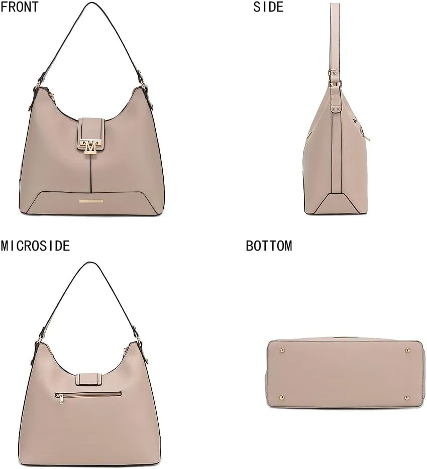 MKF Collection Hobo Bag for Women & Wristlet Wallet Set, Vegan Leather Handbag Purse Set, Shoulder bag by Mia k