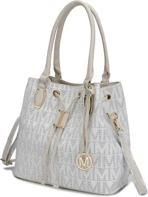 MKF Collection Hobo Bag for Women, Vegan Leather Tassel Shoulder Bag Handbag Purse, Double Handle Crossbody bag by Mia K
