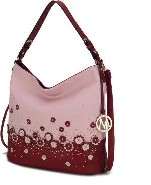 MKF Collection Shoulder Bag for women Vegan Leather Hobo Messenger purse