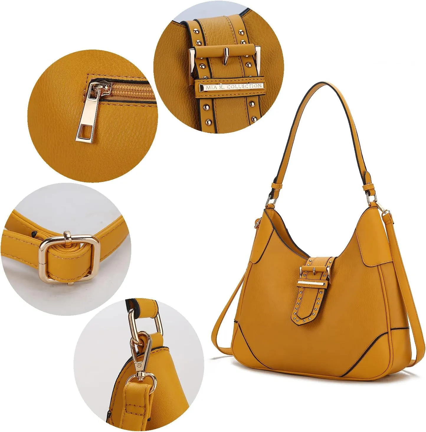 MKF Collection Shoulder bags for women, crossover handbag, Hobo side messenger Bag & Matching Wrislet Wallet