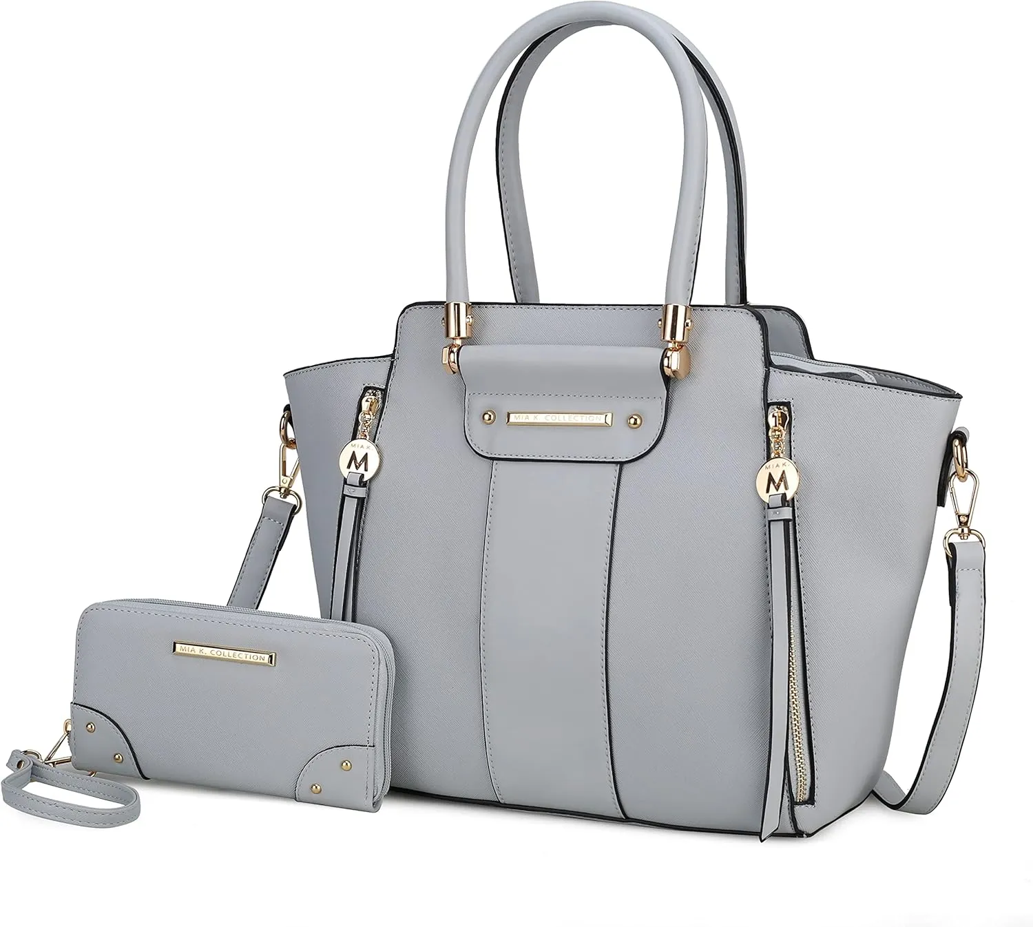 MKF Collection Tote Bag for Women, Vegan Leather Satchel Wristlet wallet Shoulder bag Top-Handle Hobo Purse Handbag by Mia k