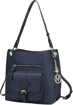 MKF Fashion Hobo Bag for Women – PU Leather Top Handle Handbag Purse – Crossbody Shoulder Strap Lady Pocketbook