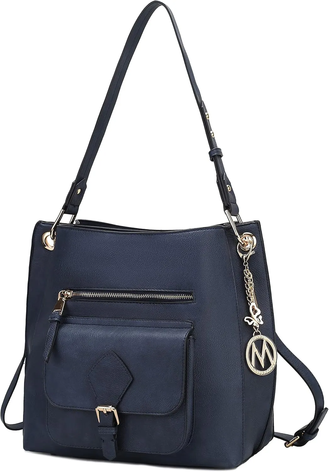 MKF Fashion Hobo Bag for Women – PU Leather Top Handle Handbag Purse – Crossbody Shoulder Strap Lady Pocketbook