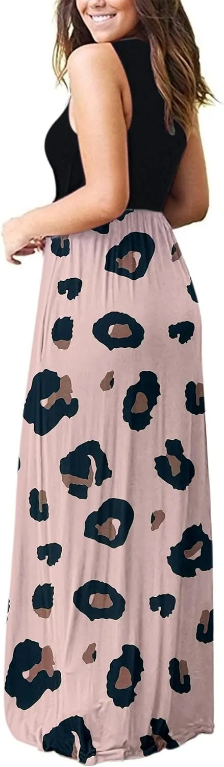 MOLERANI Women's Loose Plain Maxi Dresses Casual Long Dresses with Pockets