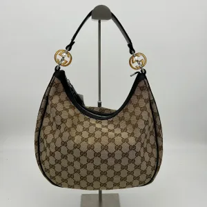 Monogram Gucci GG Multi-device compatible Beige Low-cost Hobo Large Black Twins