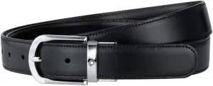 Montblanc 111080 Reversible Black/Brown Belt with Horseshoe Pin Buckle
