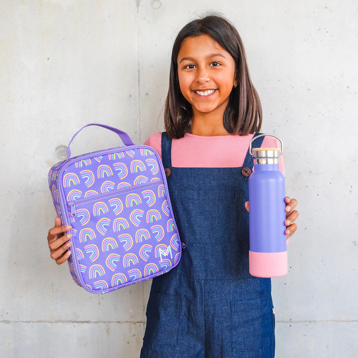 MontiiCo Large Insulated Lunch Bag - Rainbows