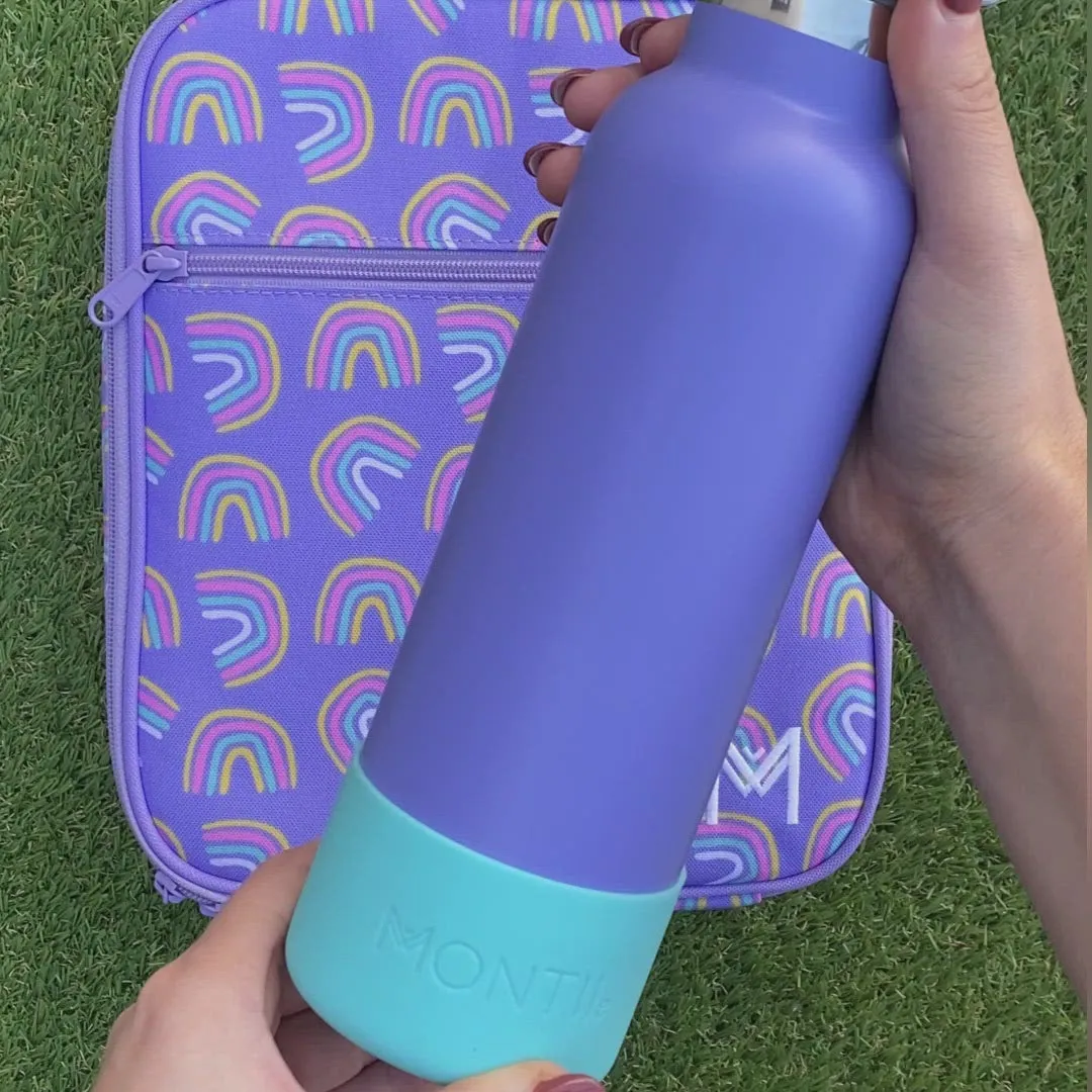 MontiiCo Large Insulated Lunch Bag - Rainbows