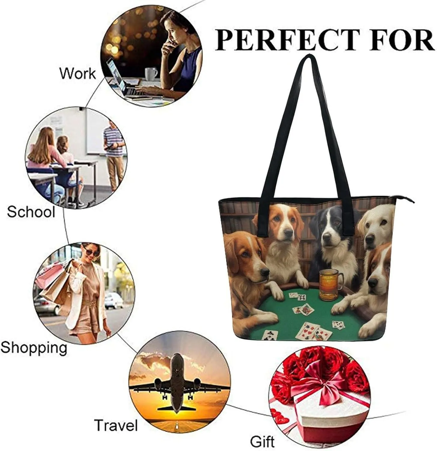 Multifunction Tote Handbags Casual Purse Bags for Women Travel Shoulder Bag