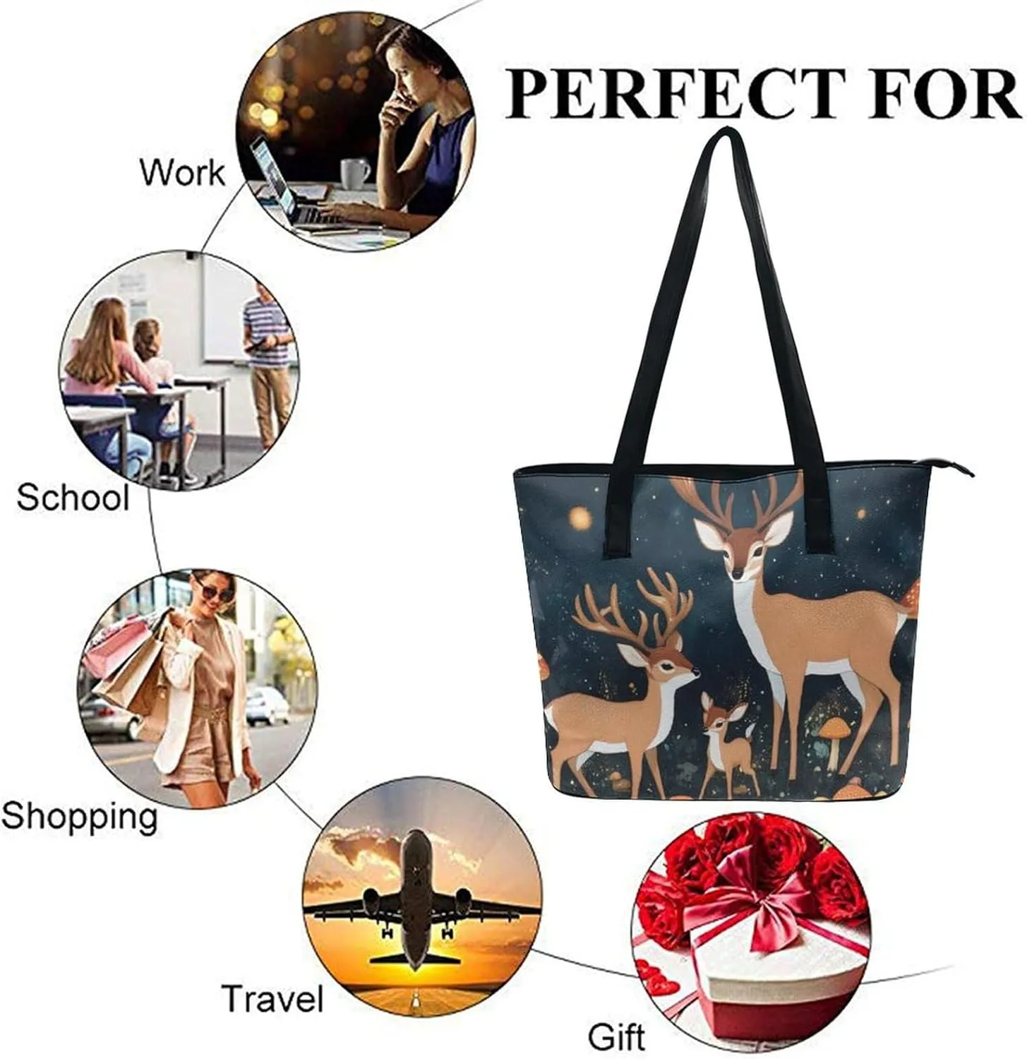 Multifunction Tote Handbags Casual Purse Bags for Women Travel Shoulder Bag