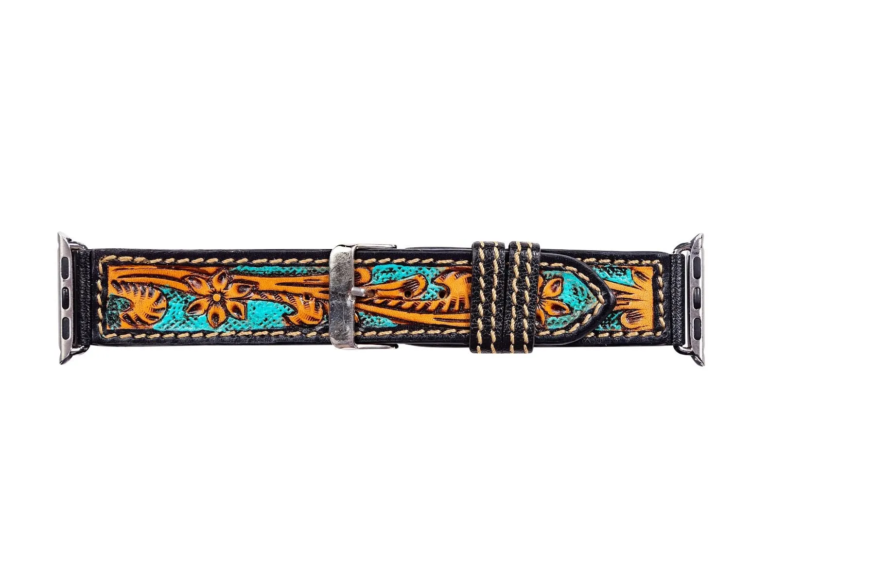 Myra Bag 38mm/40mm Dawson Creek Hand-tooled Leather Watchband S-9695