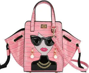 Novelty Unique 3D Lady Face PU Leather Top Handle Satchel Handbags for Women Funky Tote Purse Hobo Crossbody Shoulder bags