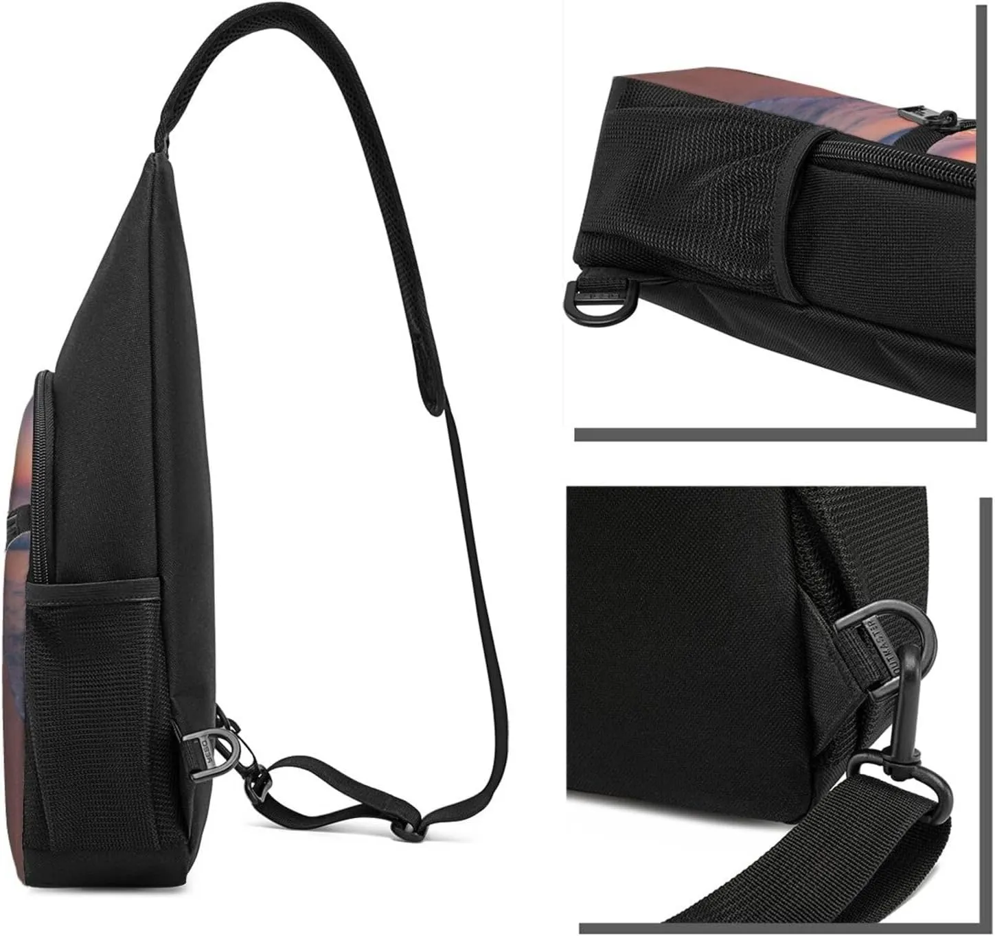 Octopus Beach Sunset Sling Bags For Man And Women Crossbody Chest Bag Shoulder Bag For Casual Sport Daypack
