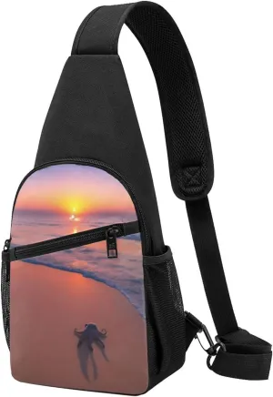 Octopus Beach Sunset Sling Bags For Man And Women Crossbody Chest Bag Shoulder Bag For Casual Sport Daypack