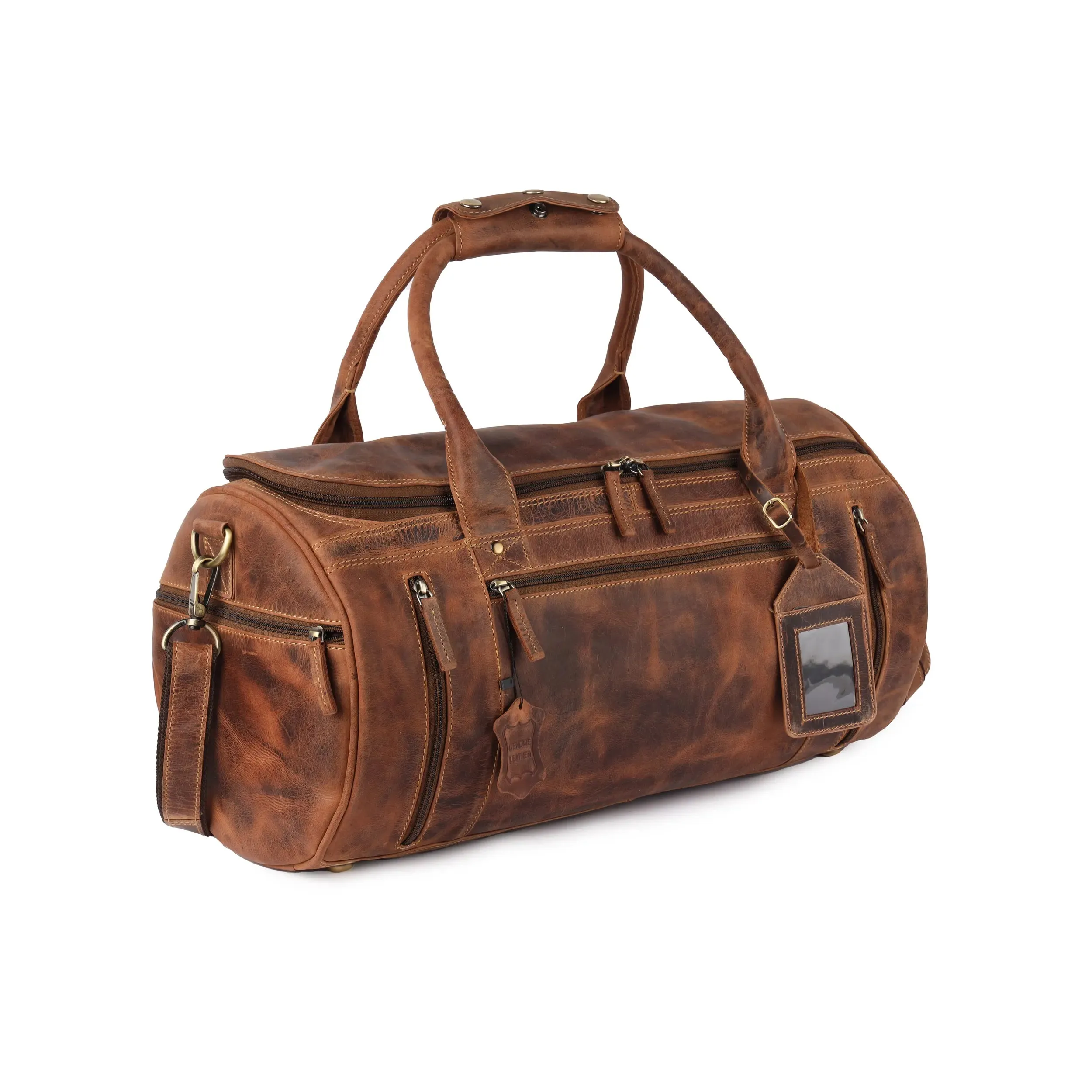 Oran Leather - Positano Duffle Bag - Hunter