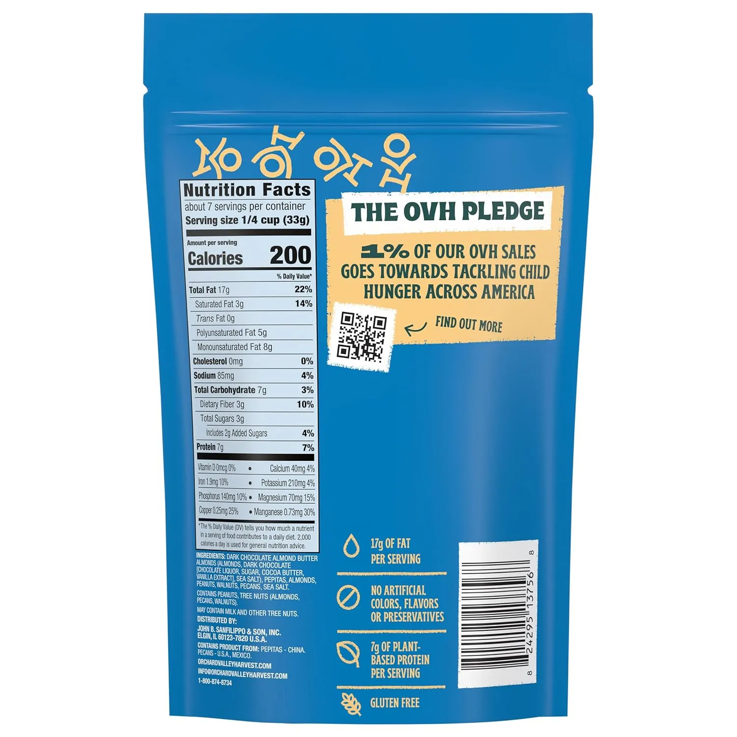 Orchard Valley Harvest Go-Go Keto Mix, Dark Chocolate Almond Butter Almonds, Peanuts, Walnuts, And Pecans, Low Carb, Gluten Free, Non-GMO, 8 oz (Pack of 2) On-The-Go Snack For The Whole Family