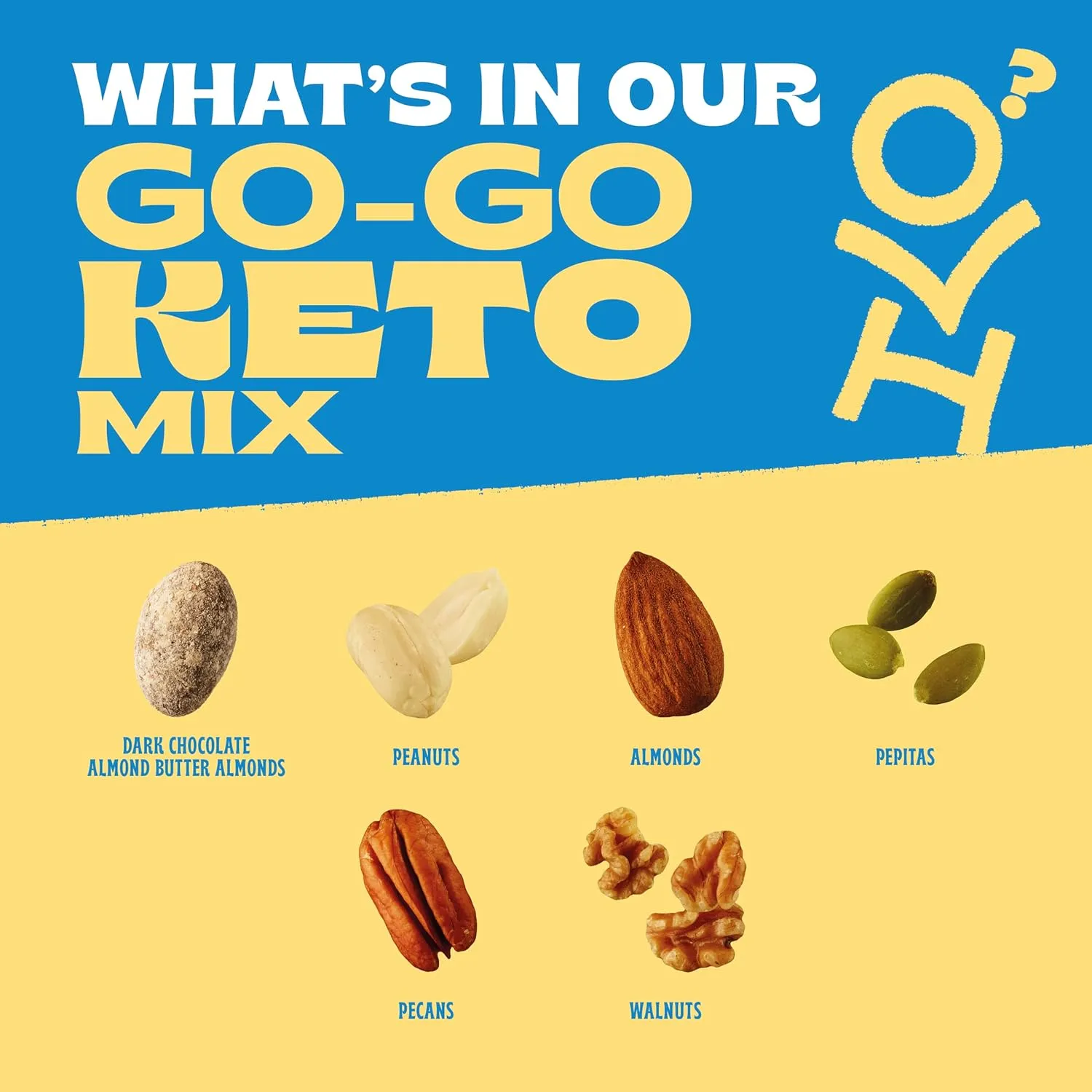Orchard Valley Harvest Go-Go Keto Mix, Dark Chocolate Almond Butter Almonds, Peanuts, Walnuts, And Pecans, Low Carb, Gluten Free, Non-GMO, 8 oz (Pack of 2) On-The-Go Snack For The Whole Family