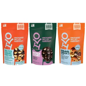 Orchard Valley Harvest Variety Pack, Salted Caramel Munch 7 oz, Dipped Almonds 8 oz, & Omega 3 Mix 8 oz (Pack of 3), Craveable, Sweet & Salty Snack Mixes, On-The-Go Snacks For The Whole Family