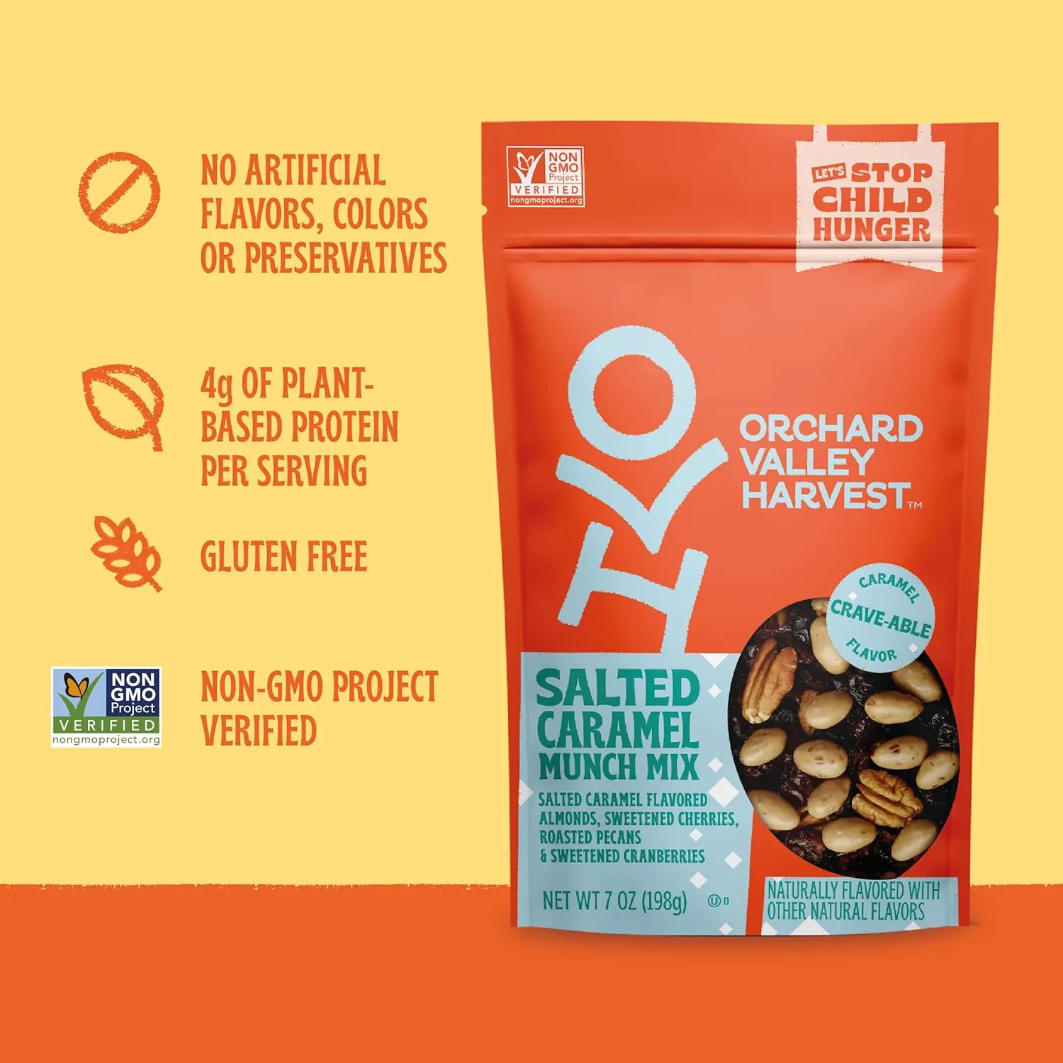Orchard Valley Harvest Variety Pack, Salted Caramel Munch 7 oz, Dipped Almonds 8 oz, & Omega 3 Mix 8 oz (Pack of 3), Craveable, Sweet & Salty Snack Mixes, On-The-Go Snacks For The Whole Family